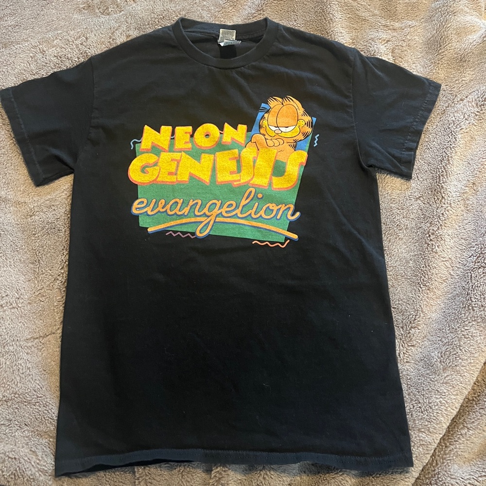 Neon Genesis Evangelion Garfield Classic Tee T-Shirt SMALL Made In USA